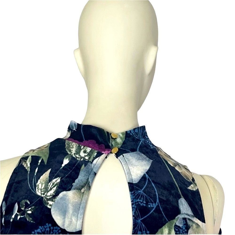 MID thigh velvet floral dress - Picture 12 of 14
